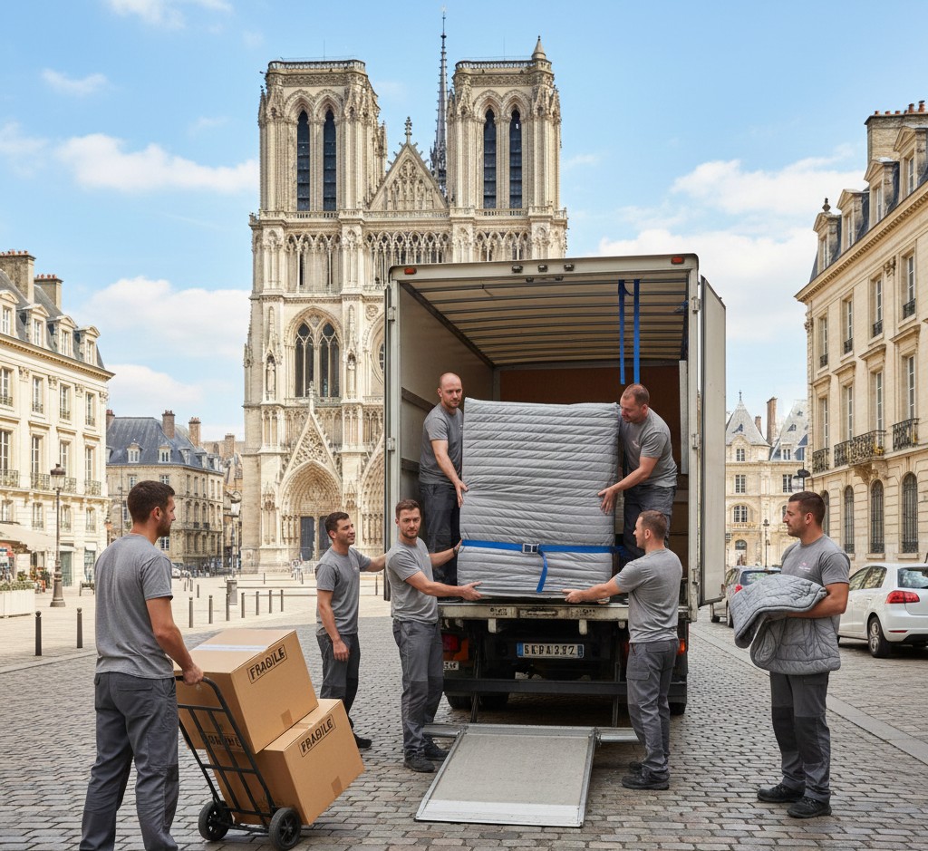 Déménagement longue distance entre Paris et Reims