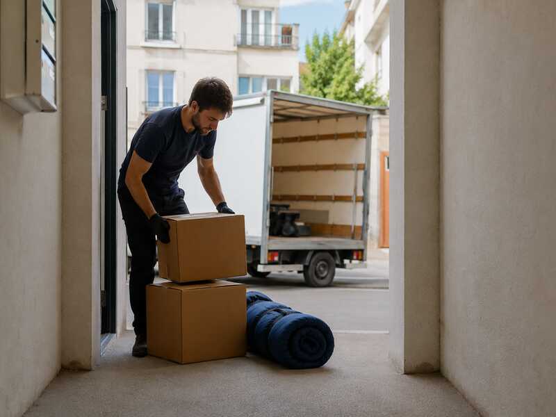 Cartons prets pour un demenagement etudiant